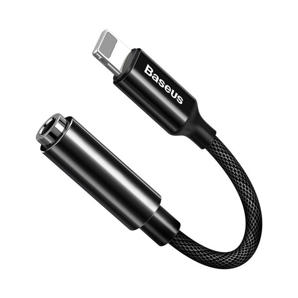 Baseus L3 adapter audio przejściówka z Lightning na mini jack 3,5 mm czarny (CALL3-01)-2148633