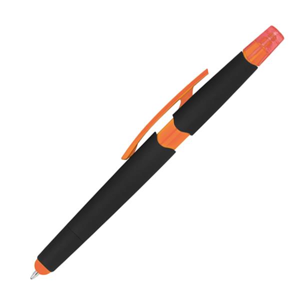 Długopis plastikowy do ekranów dotykowych z zakreślaczem-1559968