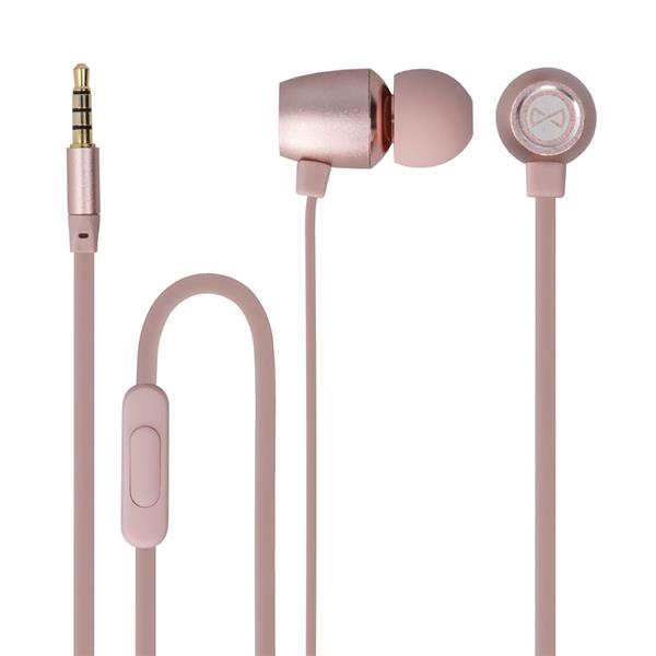 Forever słuchawki przewodowe MSE-100 dokanałowe jack 3,5mm różowo-złote-2078243