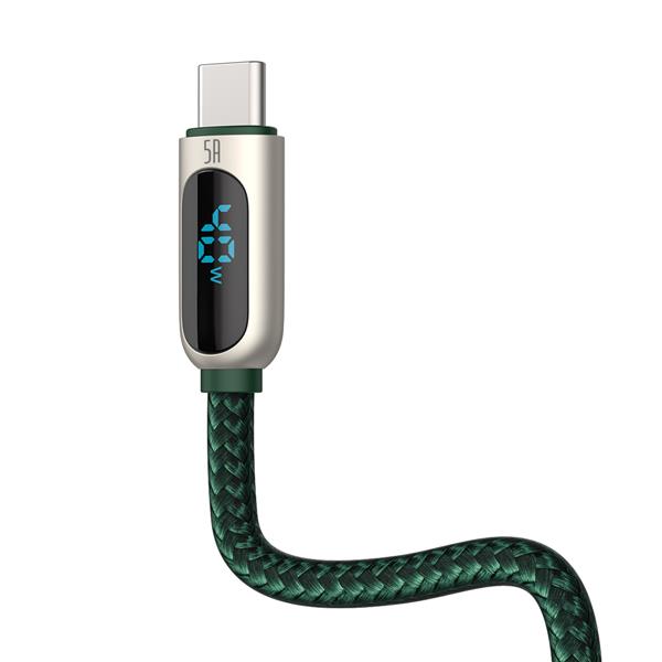 Baseus kabel Display USB - USB-C 2,0 m 5A zielony-2099718