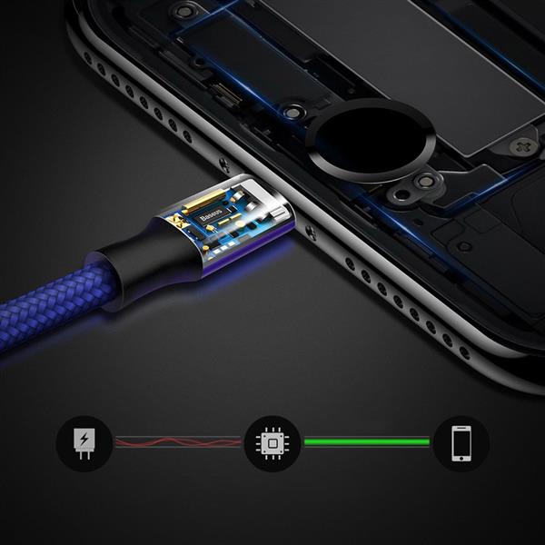Baseus Rapid kabel 3w1 USB - micro USB / Lightning / USB-C w nylonowym oplocie 3A 1,2M czerwony (CAMLT-SU09)-2142550