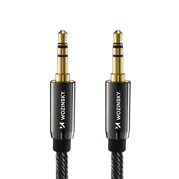 Wozinsky uniwersalny kabel mini jack 2x kabel AUX 3 m czarny-2612996