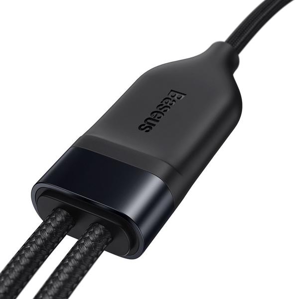 Baseus Flash Series 2w1 kabel USB Typ C - USB Typ C / Lightning Power Delivery Quick Charge 100 W 1,2 m czarny (CA1T2-F01)-2199004