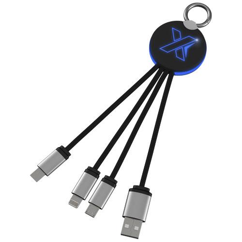 Kabel z podświetlonym logo 3w1 z brelokiem - SCX.design C16-2372895