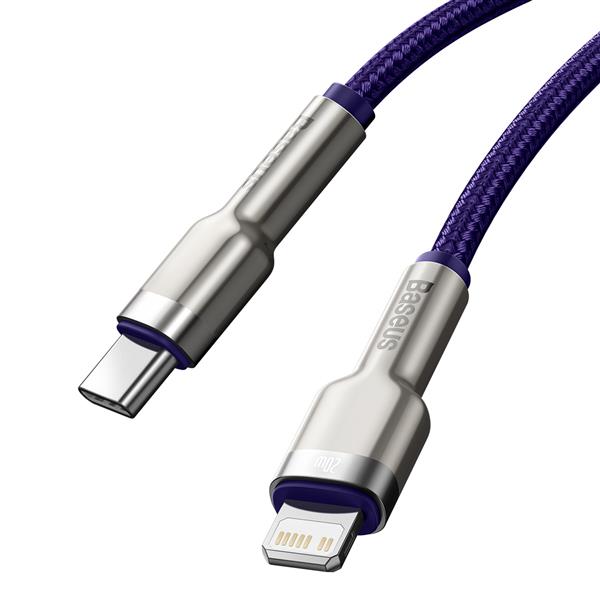 Baseus kabel Cafule Metal PD USB-C - Lightning 2,0 m fioletowy 20W-2107904