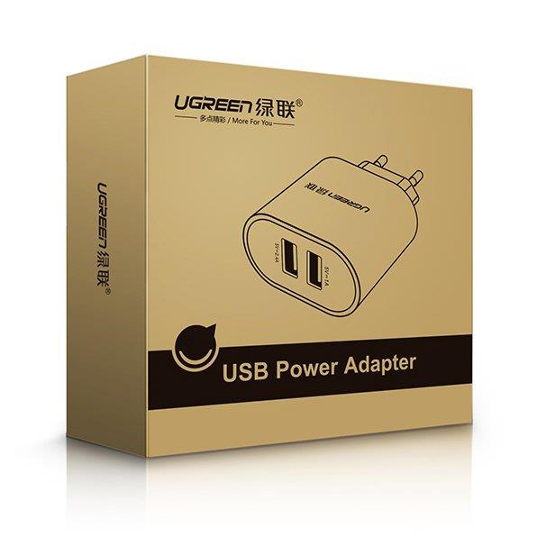 Ugreen ładowarka sieciowa 2x USB 3,4 A biały (CD104 20384)-2170179