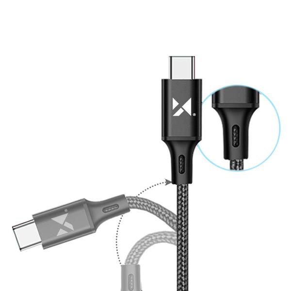 Wozinsky kabel USB - USB Typ C 2,4A 1m czarny (WUC-C1B)-2209250