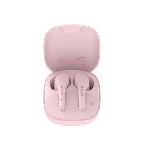 HAVIT słuchawki Bluetooth TW959 dokanałowe różowe-2986740