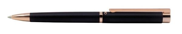 Długopis EXO Vela, czarny, złote wykończenia-3039709