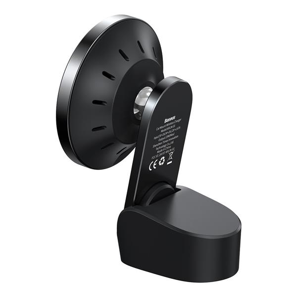 Baseus samochodowy uchwyt magnetyczny bezprzewodowa indukcyjna ładowarka Qi 15 W (kompatybilna z MagSafe do iPhone) czarny (WXJN-01)-2199391