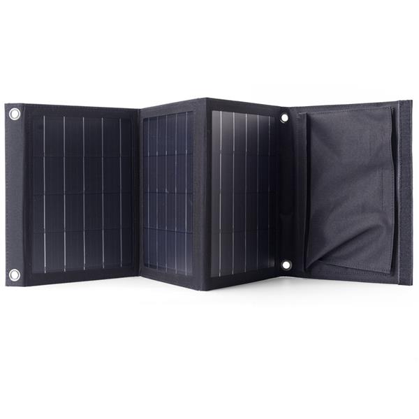Choetech ładowarka solarna turystyczna 22W rozkładana ładowarka słoneczna 2x USB czarna (SC005)-2218674