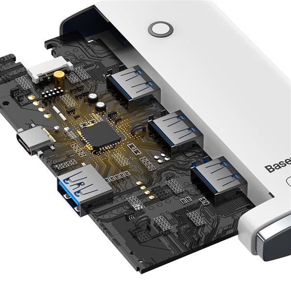 Baseus adapter HUB Lite USB-C do 4x USB 3.0 2,0m biały-3006941