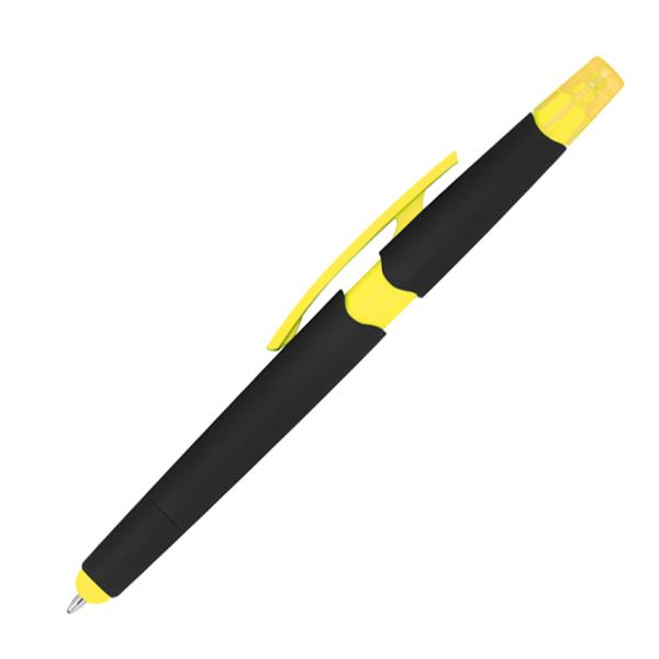 Długopis plastikowy do ekranów dotykowych z zakreślaczem-1559986