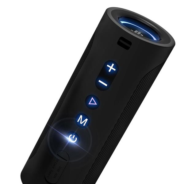 Tronsmart T6 Pro przenośny bezprzewodowy głośnik Bluetooth 5.0 45W podświetlenie LED czarny (448105)-2199488