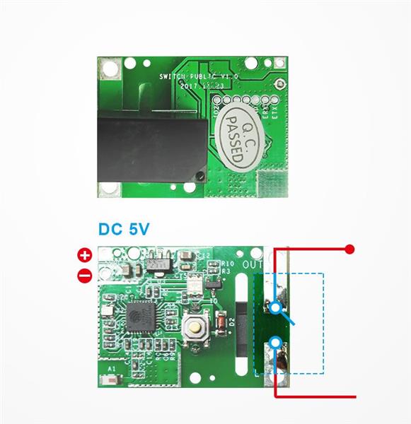 Sonoff RE5V1C beznapięciowy przełącznik przekaźnik Wi-Fi (IM171018005)-2172466