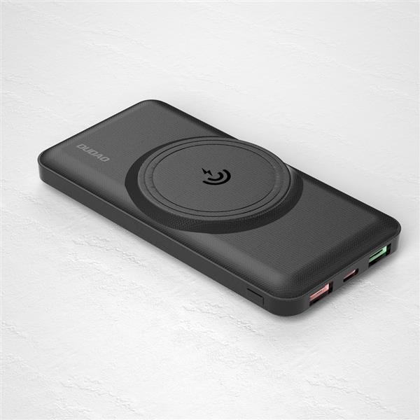 Dudao power bank 10000mAh 22,5W Power Delivery Quick Charge 2x USB / 1x USB Typ C ładowarka bezprzewodowa Qi 15W do iPhone kompatybilna z MagSafe czarny (K14Pro-black)-2242337