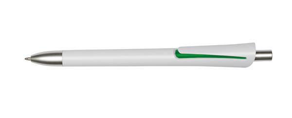 Długopis OREGON, biały, zielony-2306947