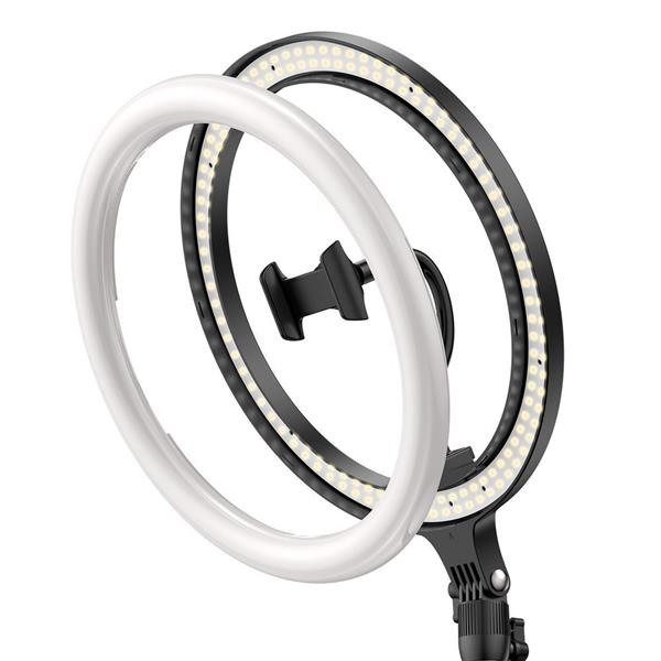 Baseus fotograficzna lampa 10'' ring flash pierścień LED do telefonu smartfona do zdjęć selfie filmów (YouTube, TikTok) + mini statyw czarny (CRZB10-A01)-2165563