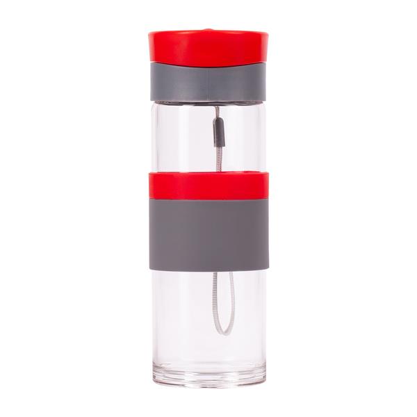 Szklana butelka Top Form 440 ml, czerwony-1531806