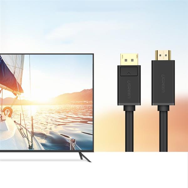 Ugreen jednokierunkowy kabel z DisplayPort na HDMI 4K 30 Hz 32 AWG 2 m czarny (DP101 10202)-2169671