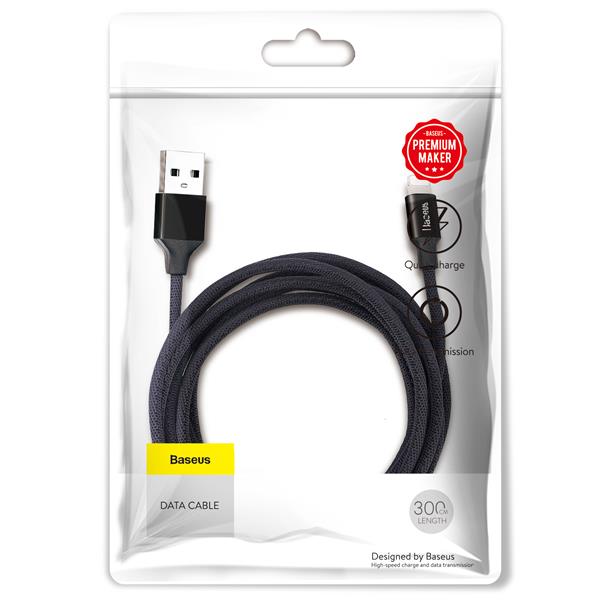 Baseus kabel Yiven USB - Lightning 3,0 m 1,5A czarny-2078629
