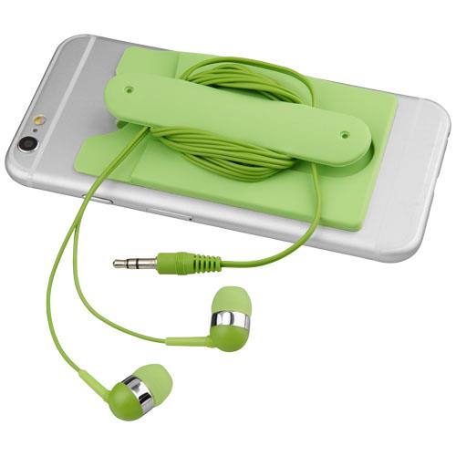 Słuchawki douszne z kablem i silikonowy portfel Wired-2314760