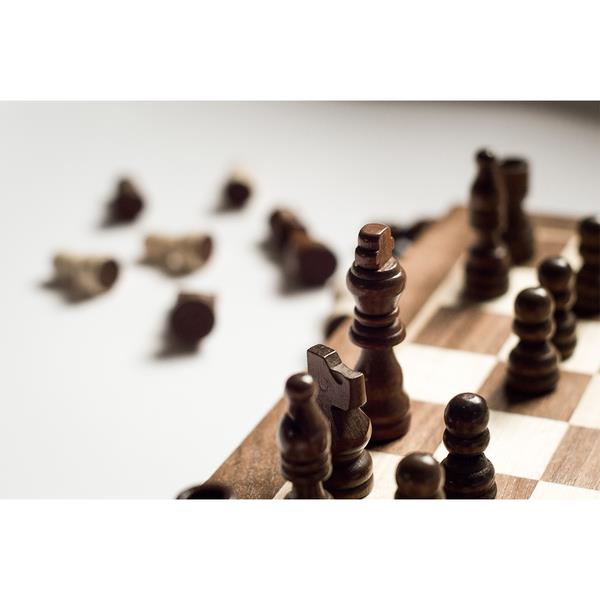 Drewniane szachy, brązowy-1560936