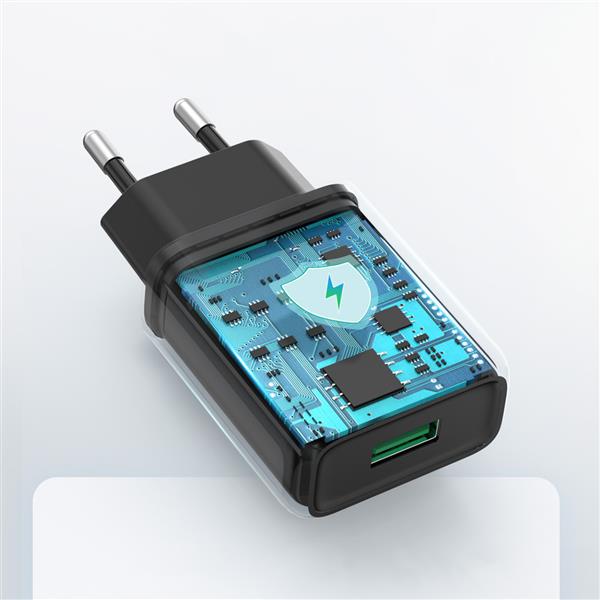 Ugreen ładowarka sieciowa USB-A QC3.0 18W czarna (CD122)-2950396