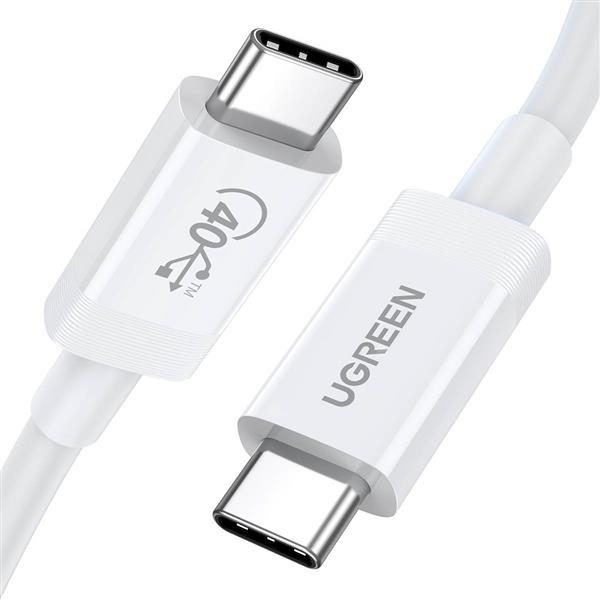Kabel Ugreen US506 USB4 40Gbps 8K 60Hz USB-C - USB-C PD 100W 80cm - biały-2952968