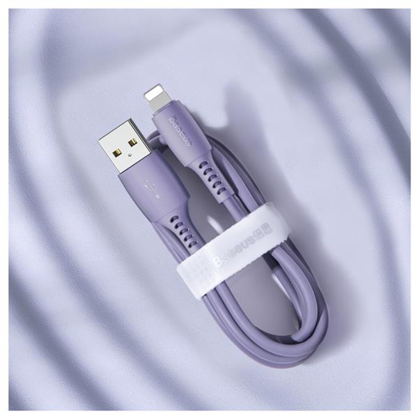 Baseus kabel Colourful USB - Lightning 1,2 m 2,4A fioletowy-2045418