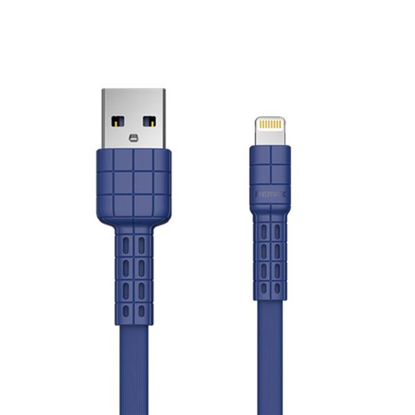 Remax Armor Series płaski kabel przewód USB / Lightning 5V 2.4A niebieski (RC-116i)-2143044