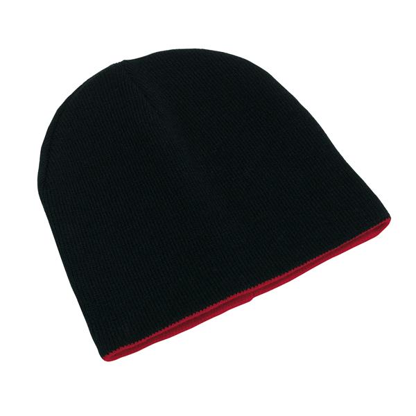 Dwustronna czapka NORDIC, czarny, czerwony-2305908