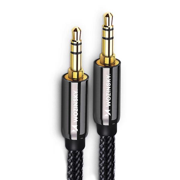 Wozinsky uniwersalny kabel mini jack 2x kabel AUX 3 m czarny-2612995