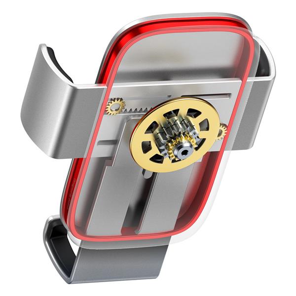 Baseus Metal Age II grawitacyjny uchwyt samochodowy na telefon na kratkę wentylacji srebrny (SUJS000012)-2384326