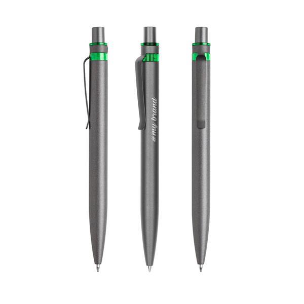 Aluminiowy długopis z recyklingu z kolorowym akcentem-2984269