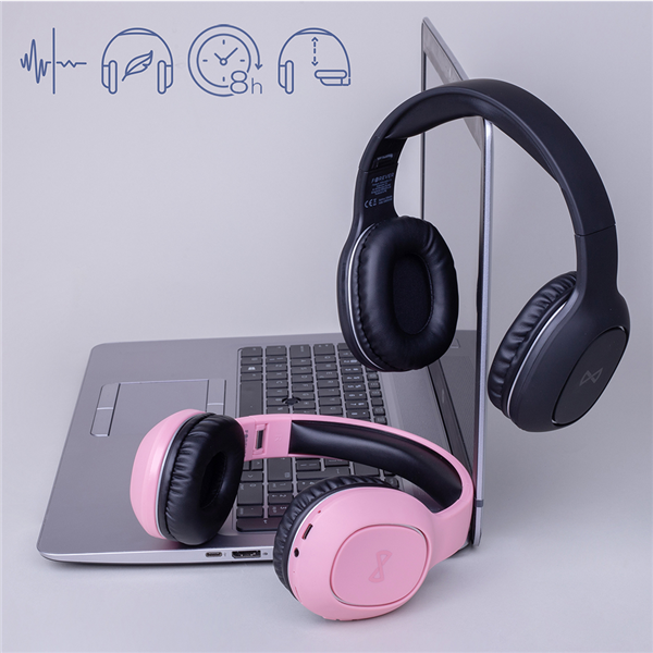 Forever słuchawki bezprzewodowe BTH-505 nauszne różowe-3006786