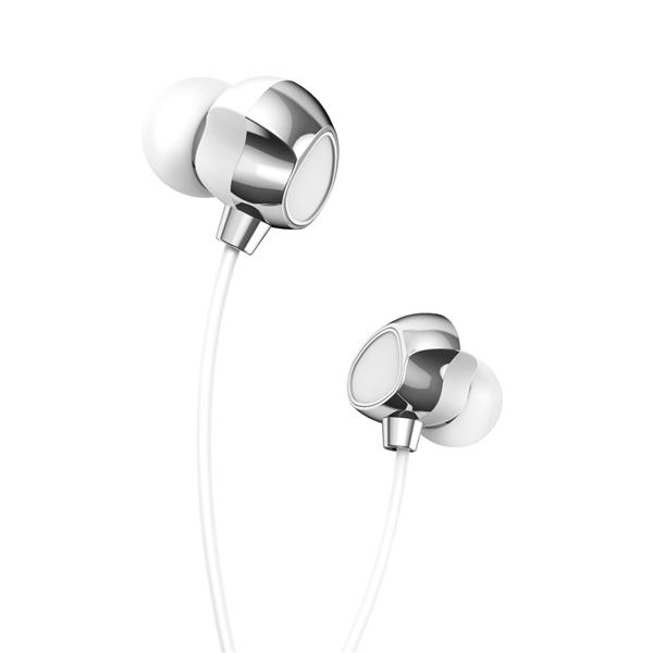 XO Słuchawki przewodowe EP53 jack 3,5mm douszne białe-2986964