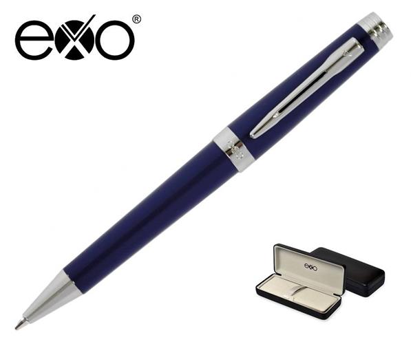 Długopis EXO Sagitta, niebieski, wykończenia chromowane-3040313