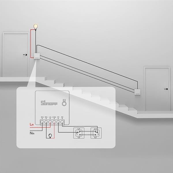 Sonoff MINI R2 WI-FI dopuszkowy przekaźnik przełącznik sterownik Wi-Fi do 10 A biały (M0802010010)-2187425