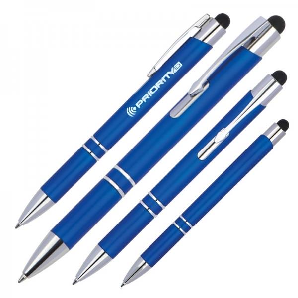 Długopis plastikowy touch pen z podświetlanym logo WORLD-2960816