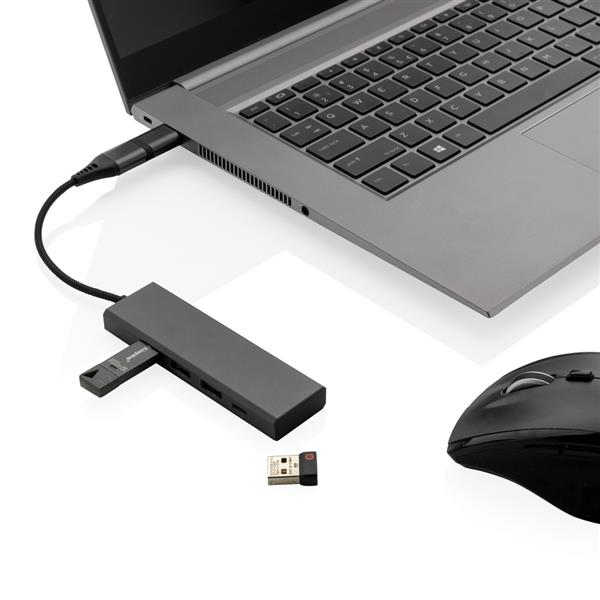 Hub USB 2.0 z USB C, aluminium z recyklingu-2652110