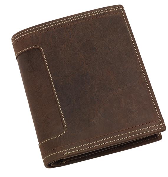 Skórzany portfel WILD STYLE II, brązowy-2304616