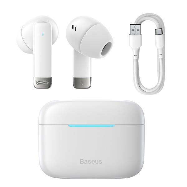 Baseus dokanałowe bezprzewodowe słuchawki TWS Baseus Bluetooth 5.3 białe (Bowie E9)-2382318