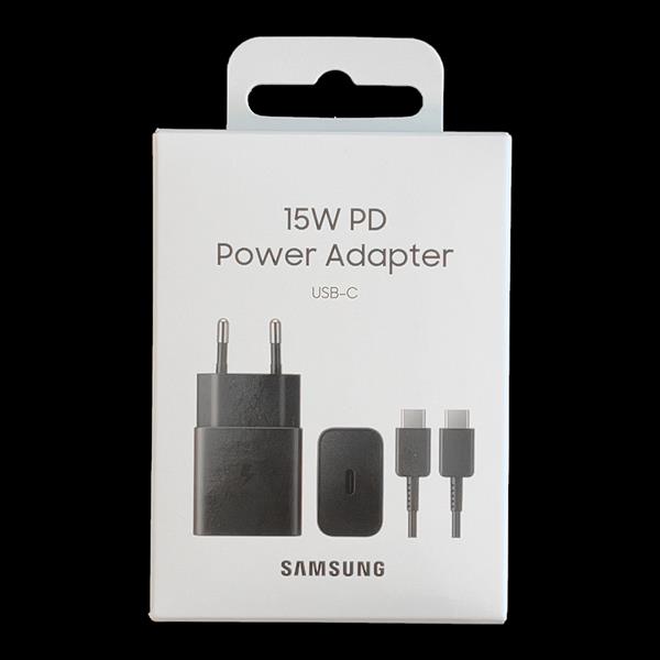 Samsung ładowarka sieciowa USB Typ C 15W PD AFC + kabel USB Typ C czarny (EP-T1510XBEGEU)-2285239