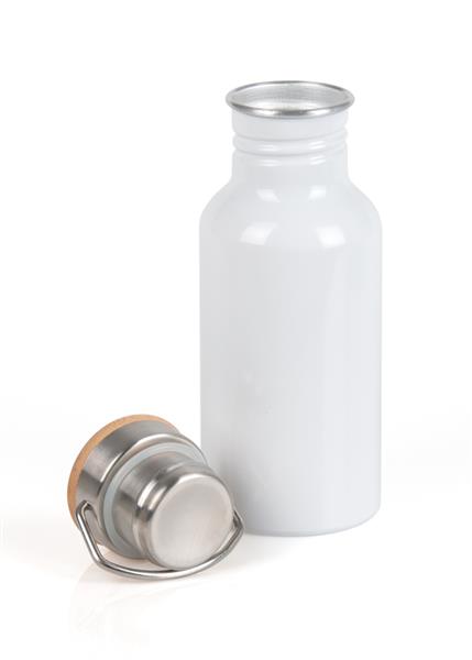 Aluminiowa butelka ECO TRANSIT, biały-2305480