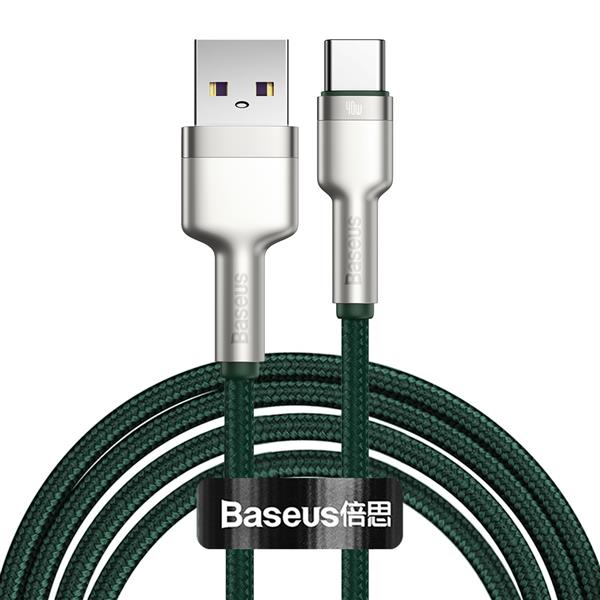 Baseus kabel Cafule Metal USB - USB-C 2,0 m zielony 40W-2066444