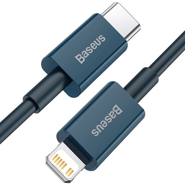 Baseus Superior kabel USB Typ C - Lightning do szybkiego ładowania Power Delivery 20 W 1 m niebieski (CATLYS-A03)-2193992