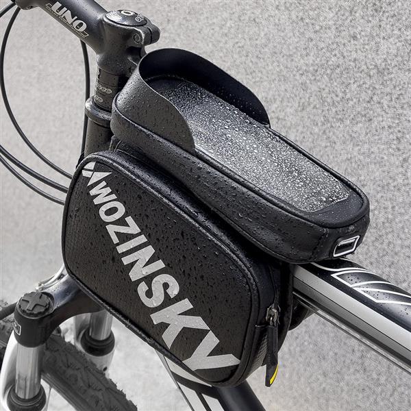 Wozinsky torba rowerowa na ramę z etui na telefon 1,5 l czarny (WBB21BK)-2168653