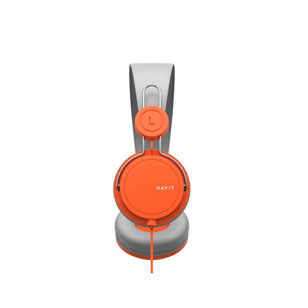 HAVIT słuchawki przewodowe HV-H2198d nauszne szaro-pomarańczowe-2986757