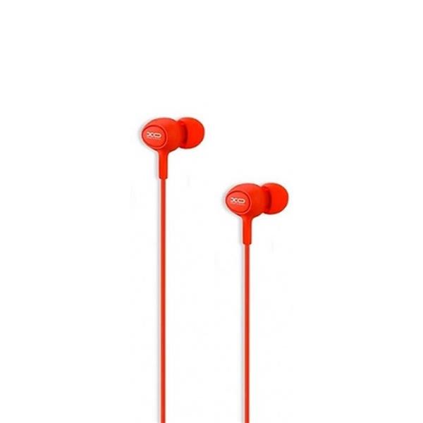 XO słuchawki przewodowe S6 jack 3,5mm dokanałowe czerwona-2080889